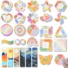 102 Pieces Sensory Stickers for Calm, 2 Texture Styles, Anxiety Relief