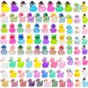 104 Pcs Glow in The Dark Mini Resin Ducks Bulk Luminous Tiny Duck Figurines