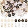 104 PCS Letter Charms for Jewelry Making Bracelets Double Sided Alphabet Charms Initial Charms Metal Letter Charms for Necklace Bracelet Jewelry Making, 2 Style