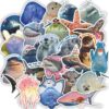105 PCS Ocean Stickers Sticker Pack, Waterproof Vinyl Sea Animal Sticker Bulk, Holographic Funny Stickers for Scrapbooking, Water Bottles, Laptops, Scrapbooks and Gifts for Ocean Themed Party Favors