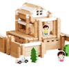 105Pcs Wooden Building Blocks Construction Set for Kids Ages 3-8,Preschool Learning Toys for Toddlers, Boys & Girls Birthday Gift, Educational STEM Toy