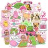 108 PCS Holographic Pink Funny Stickers, Waterproof Vinyl Sticker Pack with Quotes, Small Cute Stickers for Laptop, Water Bottle and Gifts for Party Favors