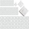 108 Pcs Letter and Number Stencils 3 Sizes 2, 4, 6 Inch Alphabet Number Templates Reusable Plastic Stencils for Painting on Wood, Walls, Fabric, Signs, Doors, DIY Art and Craft Projects