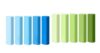 10 Counts Erasers, Rectangular Erasers, Back to School Office, Teacher Supplies, Blue/Green