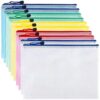 10 Pack Mesh Document Pouches, 13.4 x 9.4 in File Organizer Bags, Nylon Zipper Storage Folders, Multi Color Office Organization Supply for A4 Documents, Bills, Receipts, Academic Papers