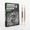10 Pack Sonw White Acrylic Paint Markers, Dual Tip Brush & Fine Paint Pens