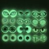 10 Pairs 16mm Glow in The Dark Glass Animal Eyes Round Dome Glass Cabochons Flatback for DIY Craft Clay Eyes, 16mm