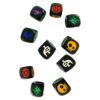 10 Pcs 16mm Acrylic Dices Six Sided Dices with Round Corner Halloween Pumpkin Entertainment Game Halloween Pumpkin