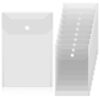 10 Pcs 5x7 Plastic Envelopes with Snap Closure Waterproof Envelopes File Folder for Envelope Photo Storage Folders Sticker Stamp Organizer Store Small Items (5x7 Inch)