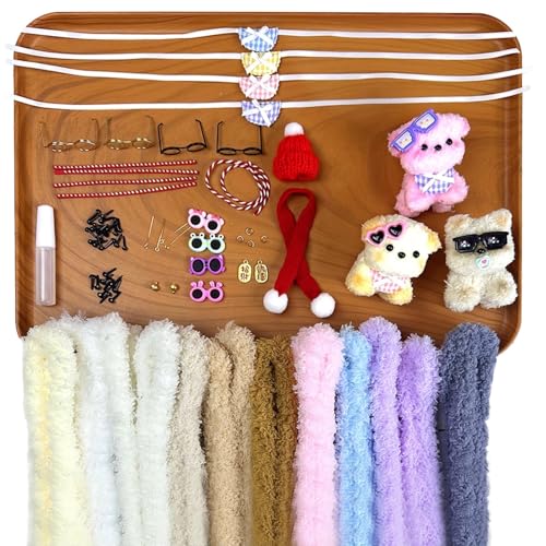 10 Pcs Coral Fleece Twist Sticks Craft Kit, Multicolor Fluffy Pipe Cleaners with Iron Wire, Plush Pipe Cleaners for DIY Cartoon Animals, Doll Making, Beginner Friendly Art Project Set