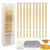 10 Pcs Ear Wax Removal Kit, with Storage Box, Protective Discs & Cotton Swabs, Natural SPA Relaxation Candles Set for Home Use