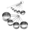 10 Pcs Stainless Steel Measuring Cups And Spoons Set, Kitchen and Baking Measuring Set with Scale, Nesting Design, Easy to Clean, Ideal for Dry and Liquid Ingredients