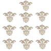 10pcs Wood Carved Corner Veneer Furniture Door Centerpiece Veneer Column Head Furniture Decorative Molding Suitable for Beds Doors Cabinets 12 * 10cm