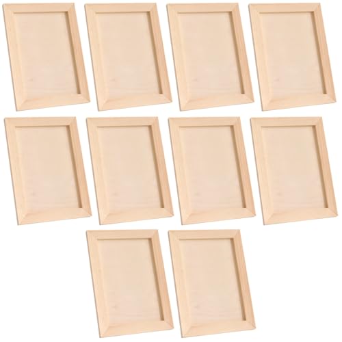 10 Pcs Wooden Canvas Frames for Painting, 20 x 30 cm, 7.87 x 12 in, 0.9 cm, 0.35 in Thickness, Smooth Surface, for Oil, Acrylic, Craft Projects, Art, School, Workshop, and DIY Use