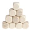 10 Pcs Wooden Dice Unfinished Square Blocks 6 Sided Wood Cubes with Rounded Corners for Projects Dice Tray Large
