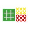 10 Pieces Portable for Tic for Tac Toe Strategy Pieces Travel Board Game Interactive Puzzle Felt Material Colorful 12 x 12 cm Developed Logic and Focus for Family Celebrations, Team Building, Camping