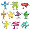 10 Sets Math Posters for Classroom, Educational Math Posters Laminated Math Keywords Vocabulary Symbol Bulletin Board Cutouts for Elementary Middle School Addition Subtraction Multiplication Division