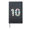 10th Birthday Shirt Boy 10 Years Old Outer Space Astronaut Hardcover Journal, Black