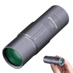 10x25 Monocular Telescope, Mini Pocket Small Size Compact Handheld Portable Lightweight ED Glass HD Optics BAK-4 Roof Prism High Powered Waterproof for Adults Camping Hiking Travel Bird Watching