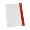 10x / Set Binder Pockets Zipper Binder Pouch Folders Loose Bags with 6 Holes PVC Zipper Document Folders