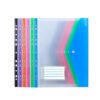11-Hole Loose-Leaf File Folder, Transparent A4 File Storage for documents and Archives, Suitable for Most 2/3/4-ring Binders(6PCS)