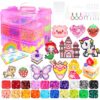 11000 Fuse Beads Craft Kit with Storage Box,20 Colors 5mm Beads, Pegboards, Ironing Papers and Accessories. Arts and Crafts Set Toys Gifts for Boys & Girls Christmas Birthday.DIY Craft Gift for Kids