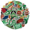 110Pcs Football Stickers, Football Sports Ball Sticker PVC for Helmet Water Bottles Car Laptop, Vinyl Waterproof Football Team Fans Decal for Football Player Sport Football Lover