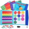 110 Pcs Magnetic Fraction Puzzle, Magnetic Fraction Tiles & Circles, Classroom Supplies for Teachers Elementary for Homeschooling Elementary School Early Math Skills