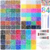 117000 Pcs 84 Colors Resin Jelly Rhinestones Bedazzling Kit 3 mm Gems