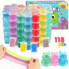 118 Pack Galaxy Clear Slime Party Favors Kit, Mini Bulk Slime Stretchy Stress Relief for Kids, Soft Putty DIY Toy, Girls & Boys Classroom Supplies, Student Birthday, Goodie Bag Stuffers