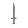 118 Piece, Weapon Sword, Greatsword Pointed with Thin Crossguard, Silver-Gray, Compatible with Lego Parts 98370