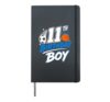 11 Year Old Boy Sports Celebration Design Hardcover Journal, Black