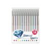 12-Color Diamond Sparkle Glitter Gel Pens Set - Smooth Writing Metallic Gel Ink Pens for Adult Coloring Books, Scrapbooking, DIY Crafts, Card Making & Journaling - Quick-Dry, Vibrant Colors