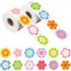 1200 Floral Stickers 1.5 Inch 12 Styles for Teacher Reward Envelope Decor