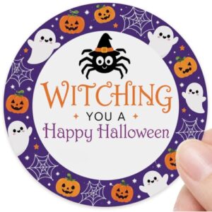 120PCS Halloween Party Favor Stickers for Treat Bags, Candy Bag Seals, Trick or Treat Labels, Classroom Supplies, Teacher Treat Bags, Fall Festival Favors, Bakery Packaging, 2 Inch
