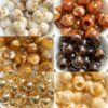 120Pcs Large Hole Beads for Braids for Women Jumbo Hair Bead