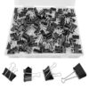 120 Pcs Small Binder Clips Black, 0.75in/19mm Mini Binder Paper Clips, Paper Clamps for Office Supplies, Home, School,Business Document Organizing