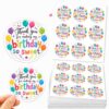 120 PCS Thank You for Making My Birthday So Sweet Stickers, Birthday Favor Labels, Self Adhesive Gift Seals for Treat Bags, Envelopes, Cards, Candy Bags, Party Supplies