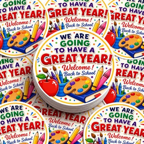 120 PCS We are Going to Have a Great Year Stickers, Welcome Back to School Reward Labels, Classroom Teacher Student Motivational Decals for Spelling Tests, Notebooks, Gifts, School Supplies