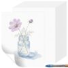 120 Sheets Watercolor Paper 8.5x11, 110lb/230gsm Cold Press Watercolor Paper Bulk, Cotton Water Color Paper, White Drawing Paper