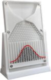 12 * 18cm/4.7×7.1 Inch Galton Board Experiment Model, Normal Distribution Mathematical Model, Probability Teaching Demonstration, for Probability, and Random Distribution White
