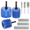1/2" & 3/4" & 1" Copper Pipe Cleaner Set with 1/4 Hex Shank, Blue