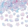 125G About 90Pcs Assorted Gradient Crystal Glass Beads for Jewelry Making