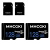 128GB Micro Memory Card High Speed Class 10 TF Memory Card with Adapter for Dash Cam,Camera,Smartphone,Tablet 128GB-2PACK