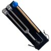 128Hz C Tuning Fork Set for Sound Healing, Aluminum Fork, Blue Mallet, Stand, Hex Key, Storage Bag, for Chakra Healing, Meditation, and Energy Work
