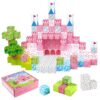 128PCS Magnetic Blocks Building Toys - 1" Magnet Cubes, Build Princess Castle, Magnetic Tiles Building Blocks, STEM Innovation Toys, Ideal Gifts for Christmas Birthday for Kids Age 3 4 5 6 7 8 9 10