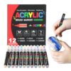 12 Colors Acrylic Paint Markers - Acrylic Paint Pens Set