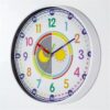 12 Inch Colorful Non-Ticking Kids Teaching Clock