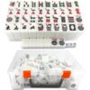 1.2" Mahjong Tiles Set with Carry Box, 166 American Mahjong Only (White)
