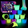 12 Pack Galaxy Slime Kit Glow in The Dark Set, Party Favors for Girls Boys, DIY Putty Stress Relief Toy for Goodie Bags Stuffers Christmas Easter Toys